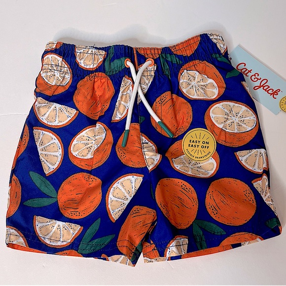 Cat & Jack Other - Cat & Jack Orange & Blue Swim Trunks Size 2T  NEW!